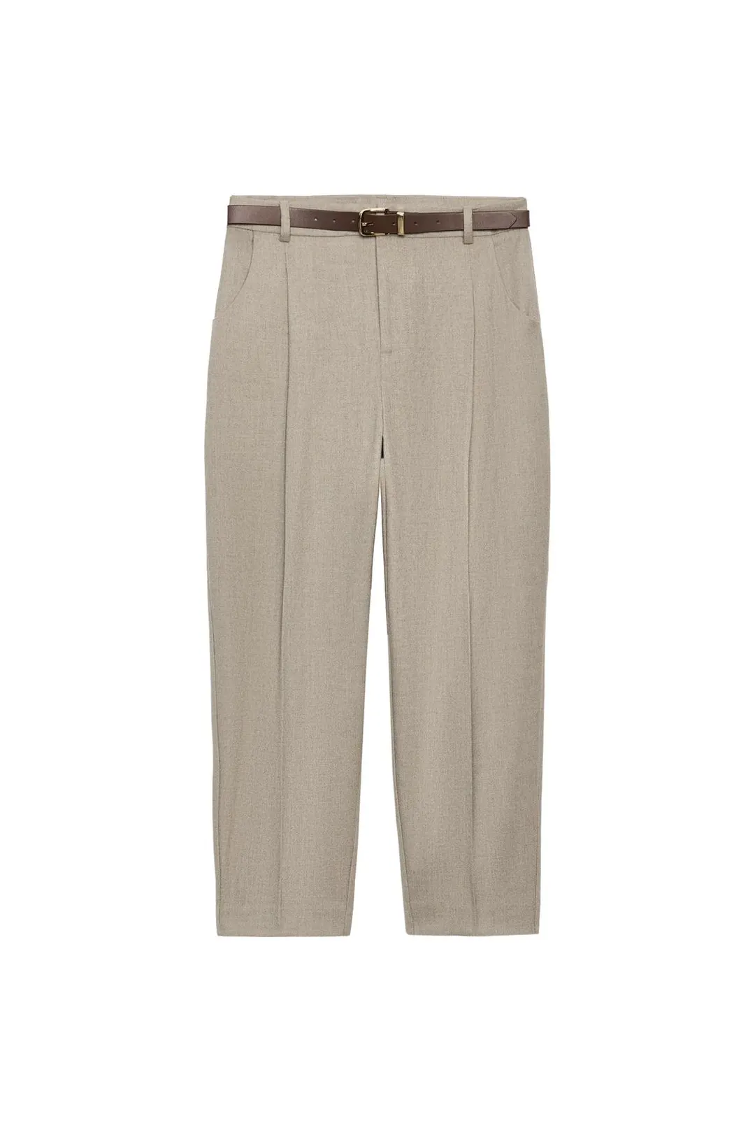 Укороченные брюки с поясом, Zara