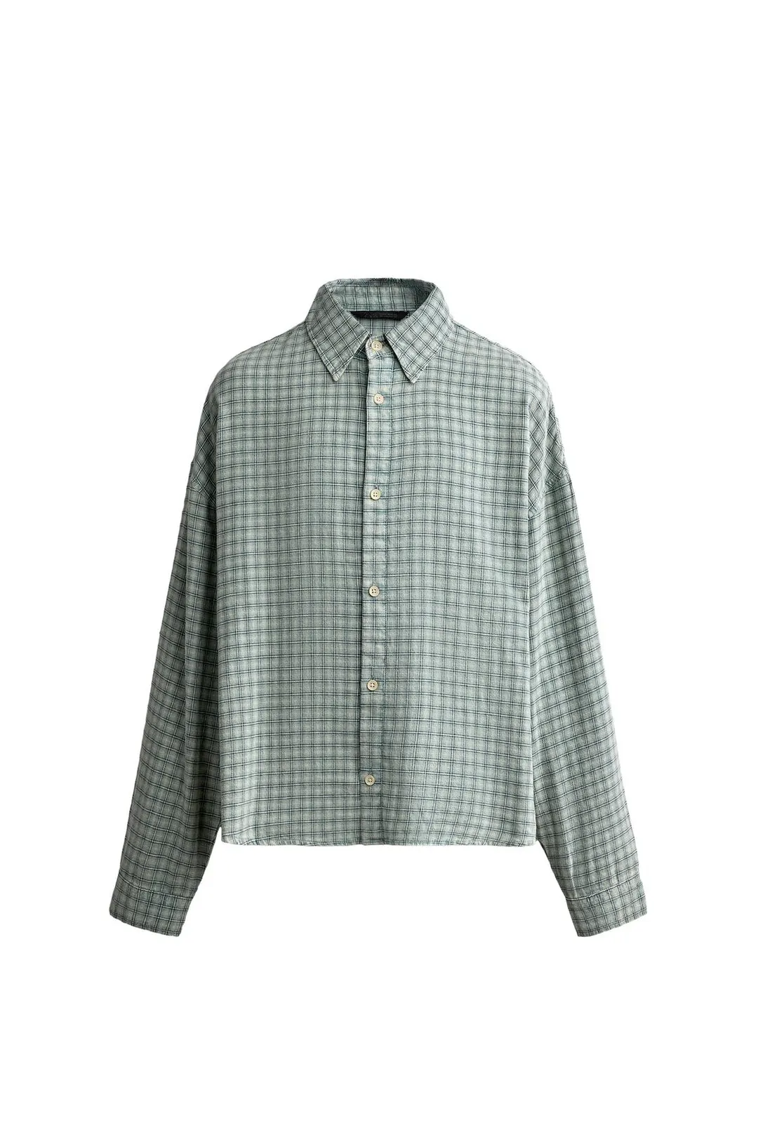 Рубашка свободного кроя в клетку, Zara