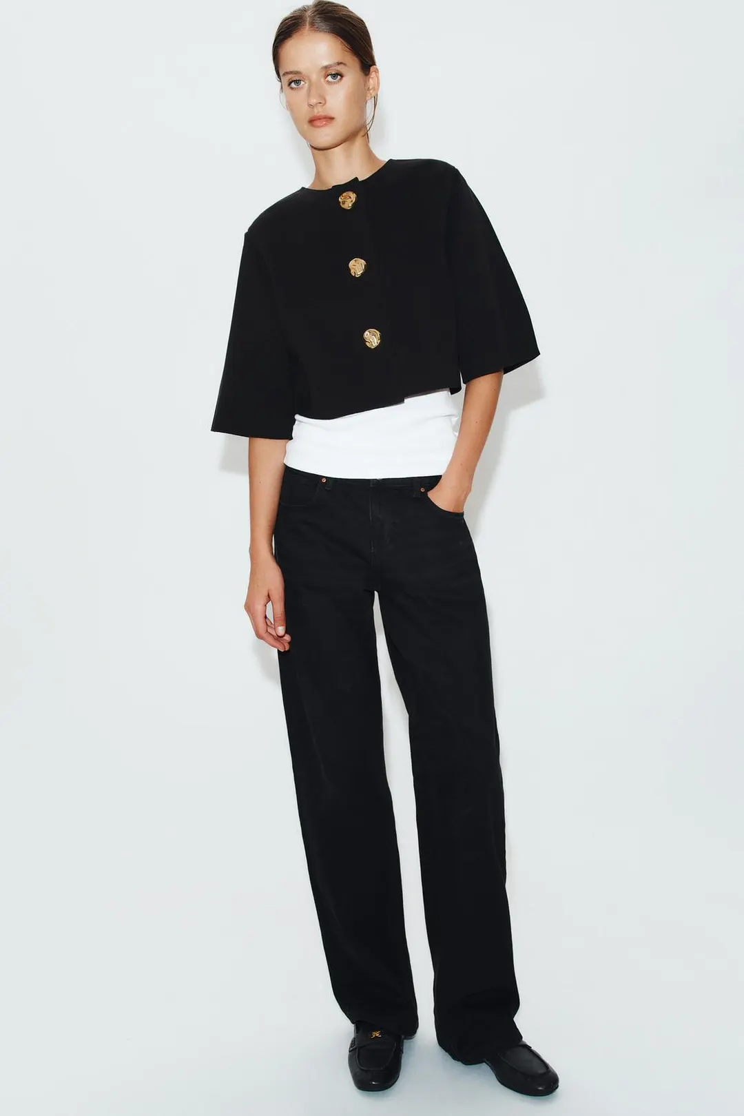Укороченный вязаный кардиган, Zara