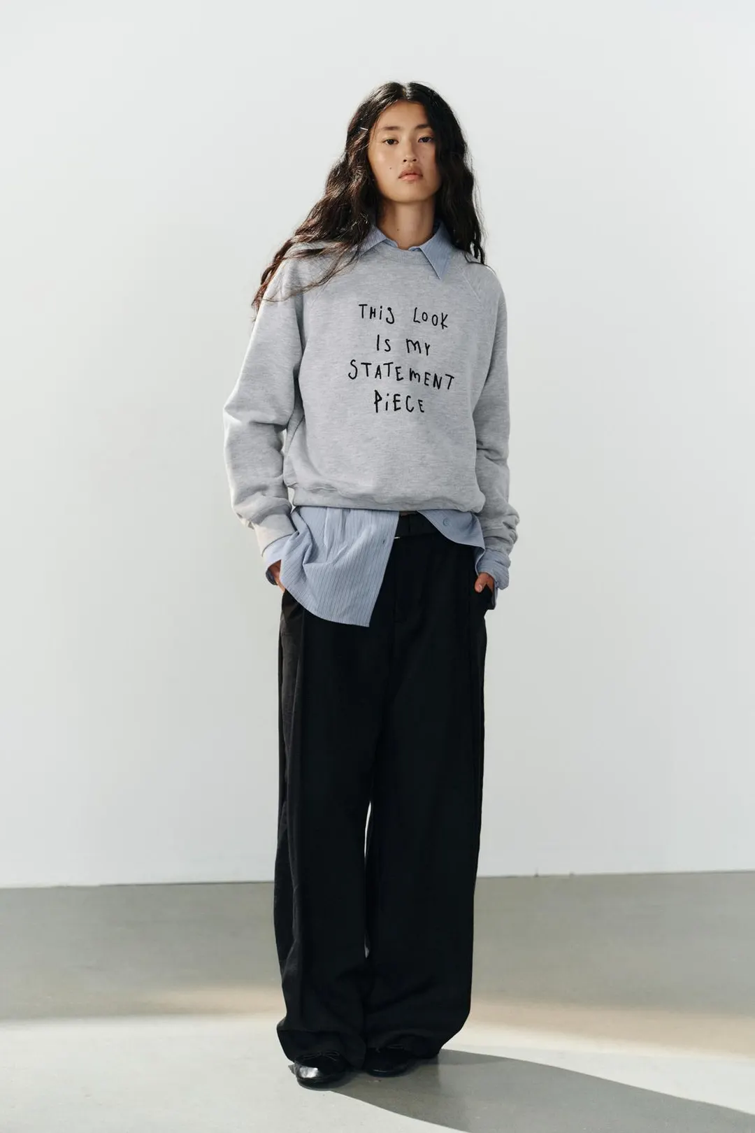 Толстовка со слоганом, Zara