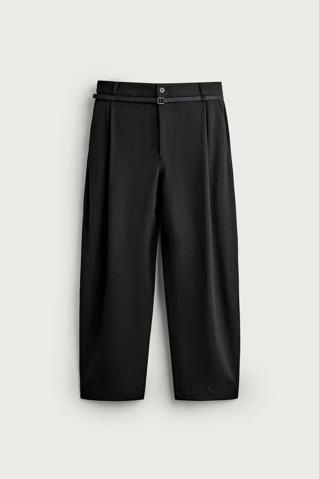 Брюки фасона баллон с поясом со складками, Zara