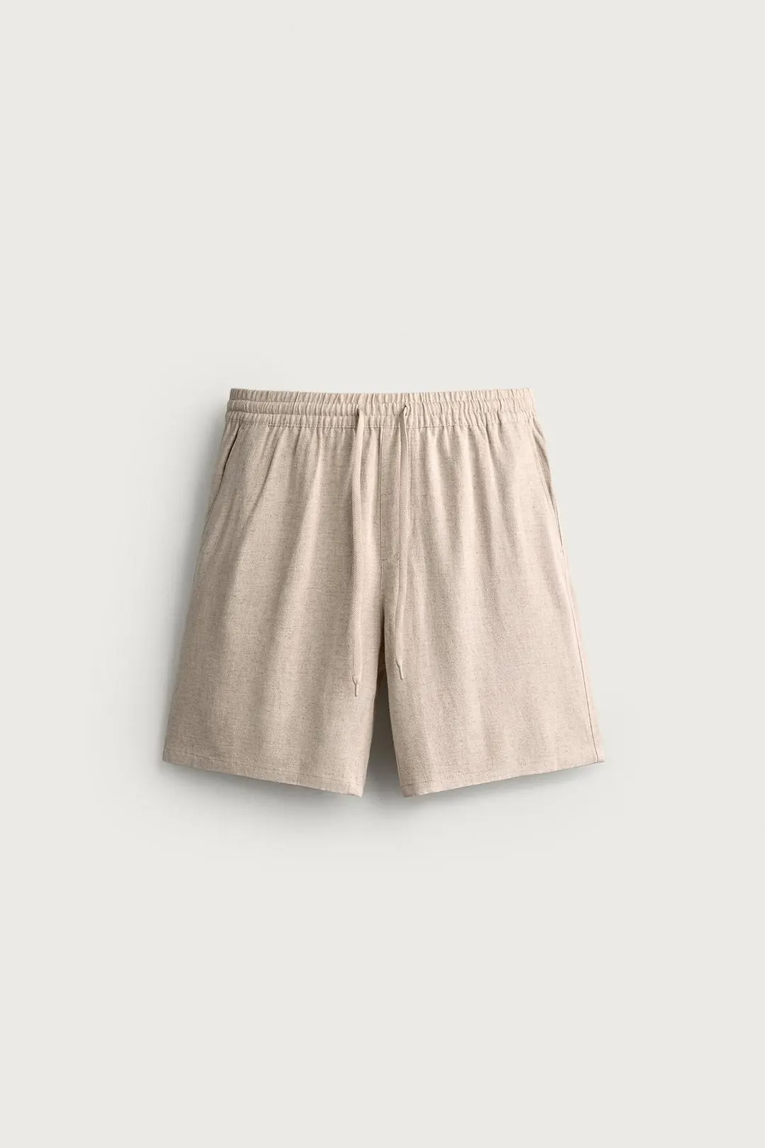 Бермуды свободного кроя из вискозы и льна, Zara