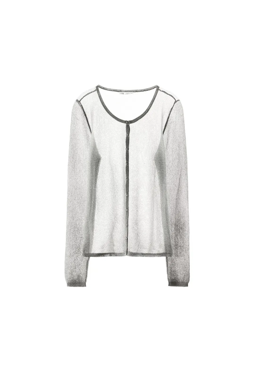 Трикотажный кардиган с металлизированной нитью, Zara