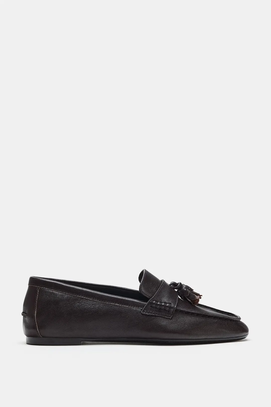 Кожаные лоферы с кисточками, Zara