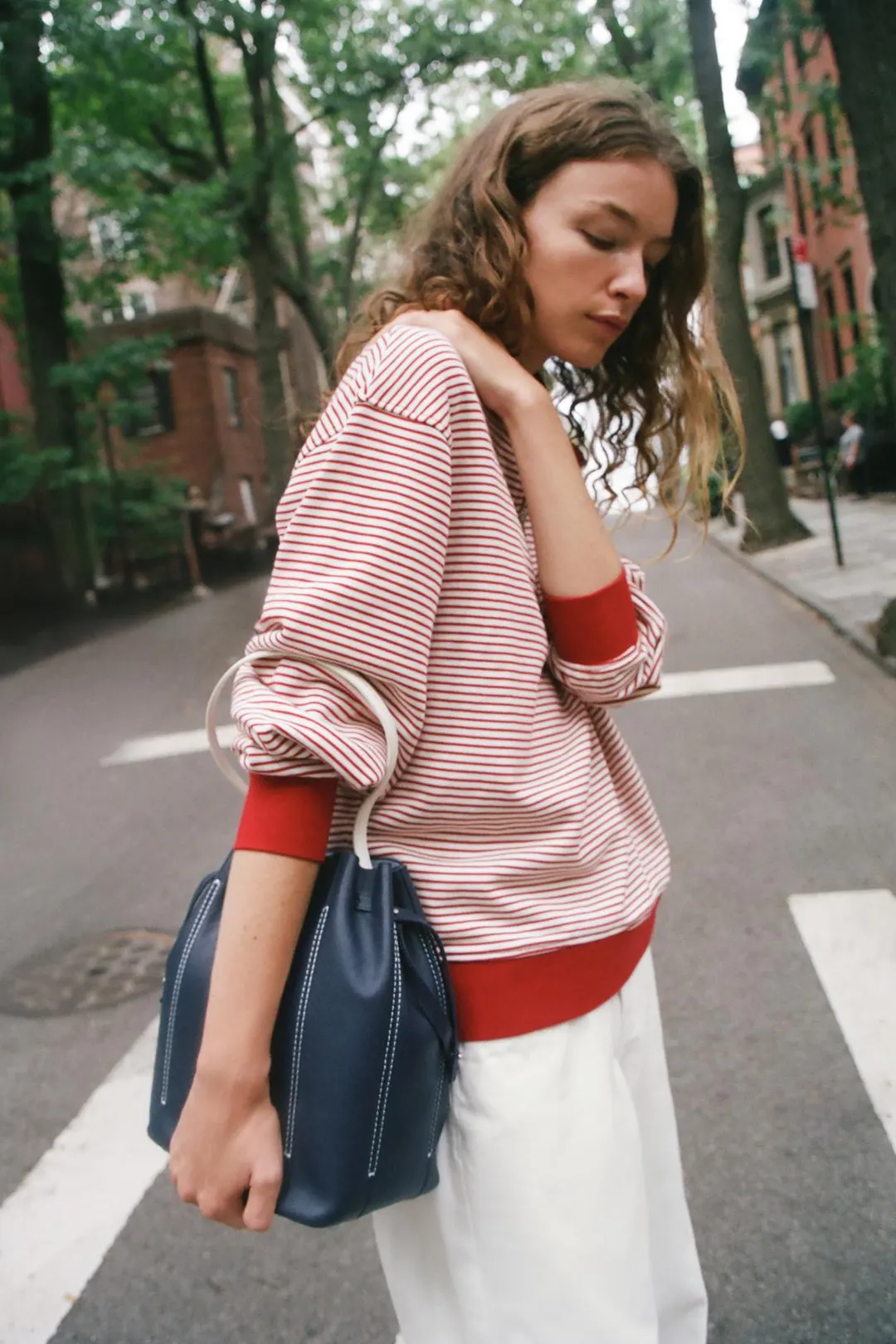 Свитшот в полоску на молнии, Zara