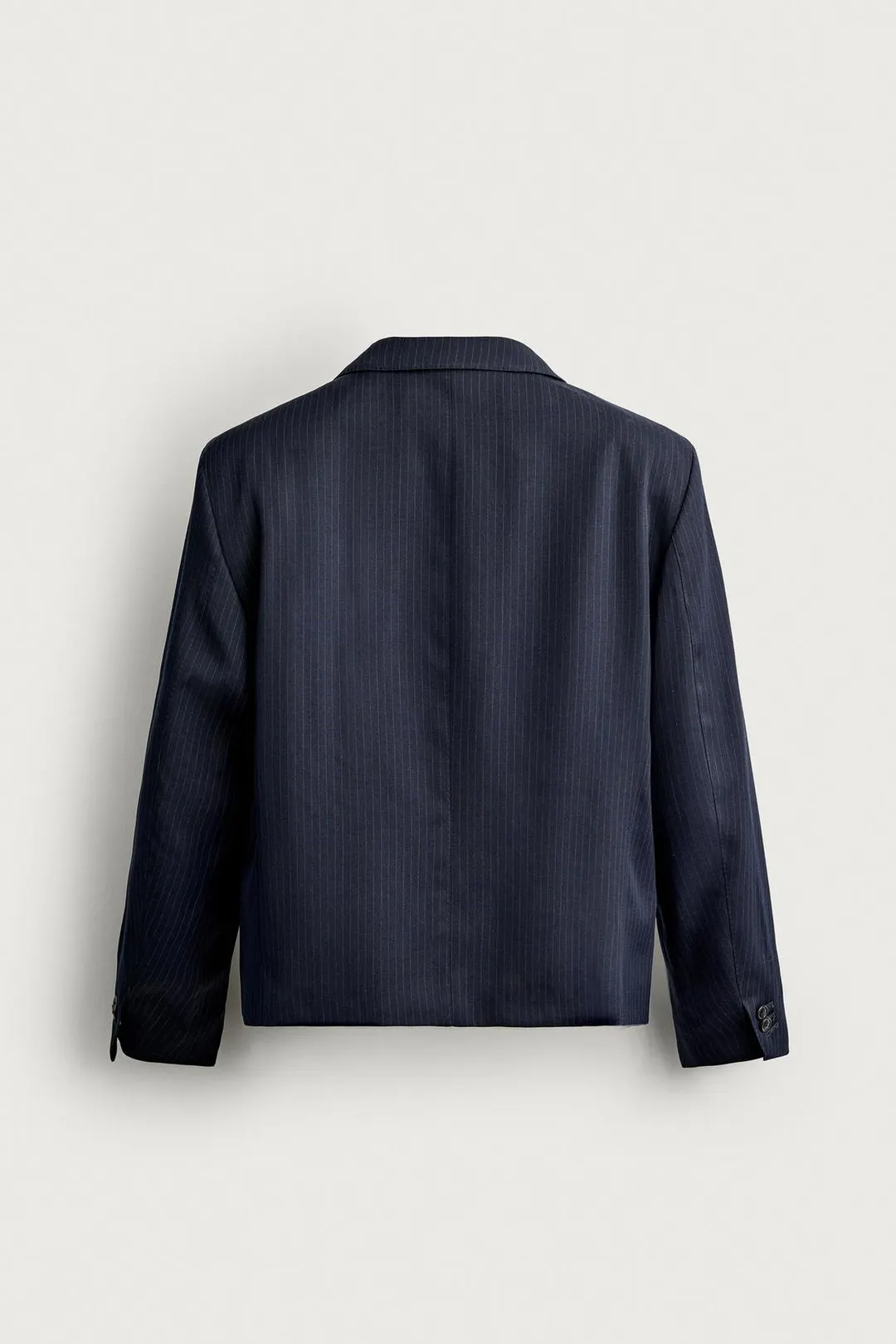 Блейзер укороченного кроя в тонкую полоску, Zara
