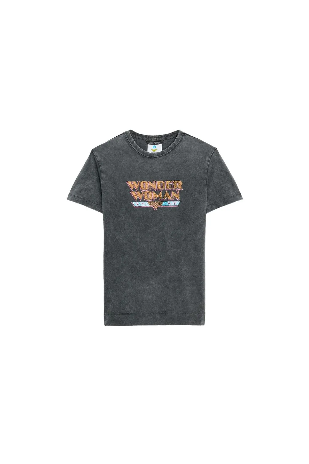 Футболка блестящая Wonder Woman ©, Zara