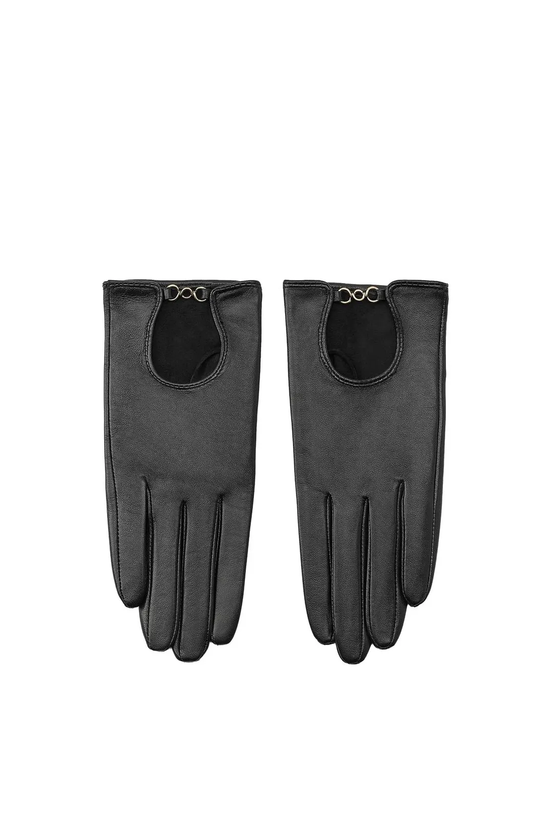 Перчатки из 100% кожи с цепочкой, Zara