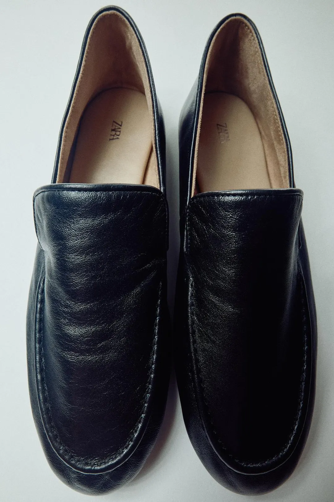 Кожаные туфли без каблука, Zara