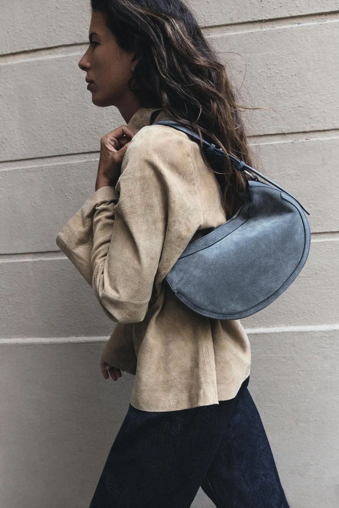 Кожаная сумка на плечо, Zara
