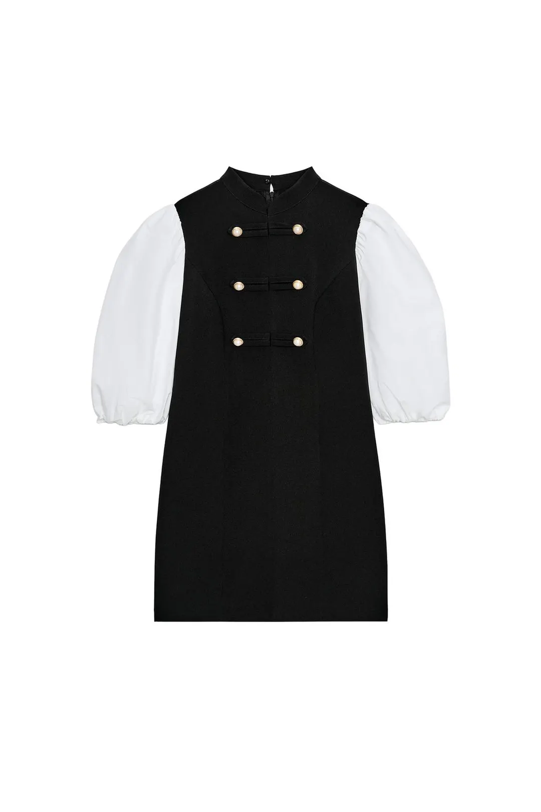 Платье с контрастным искусственным жемчугом, Zara