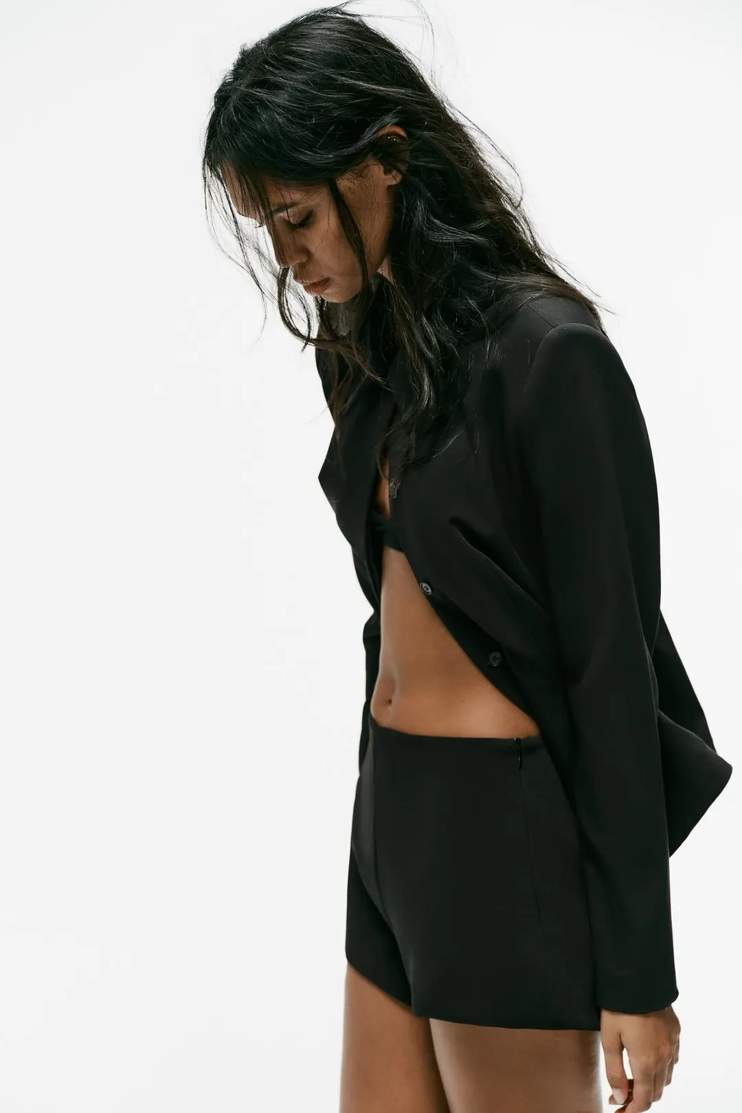 Блейзер костюмного кроя с подплечниками, Zara