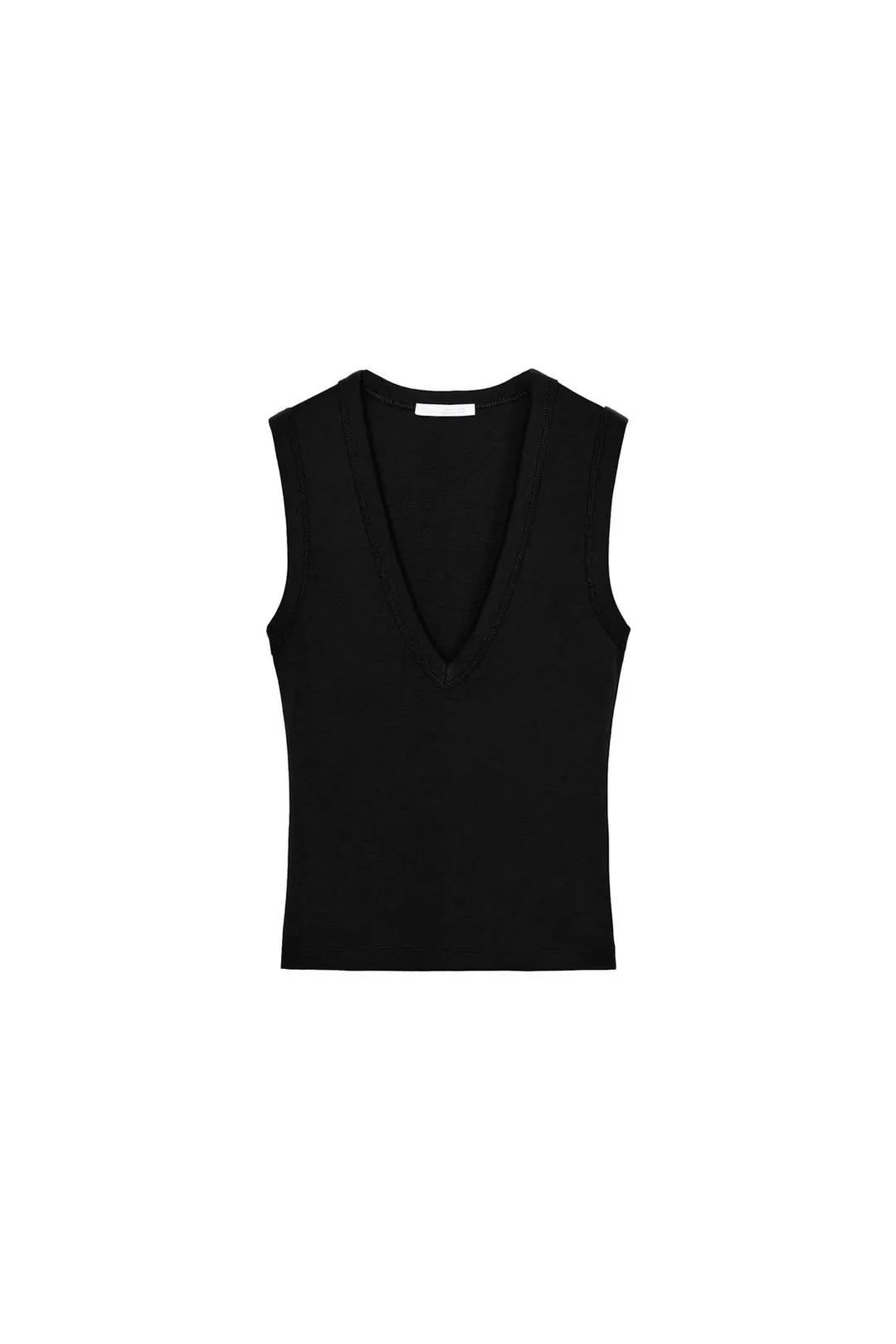 Футболка из хлопка с V-образным вырезом, Zara