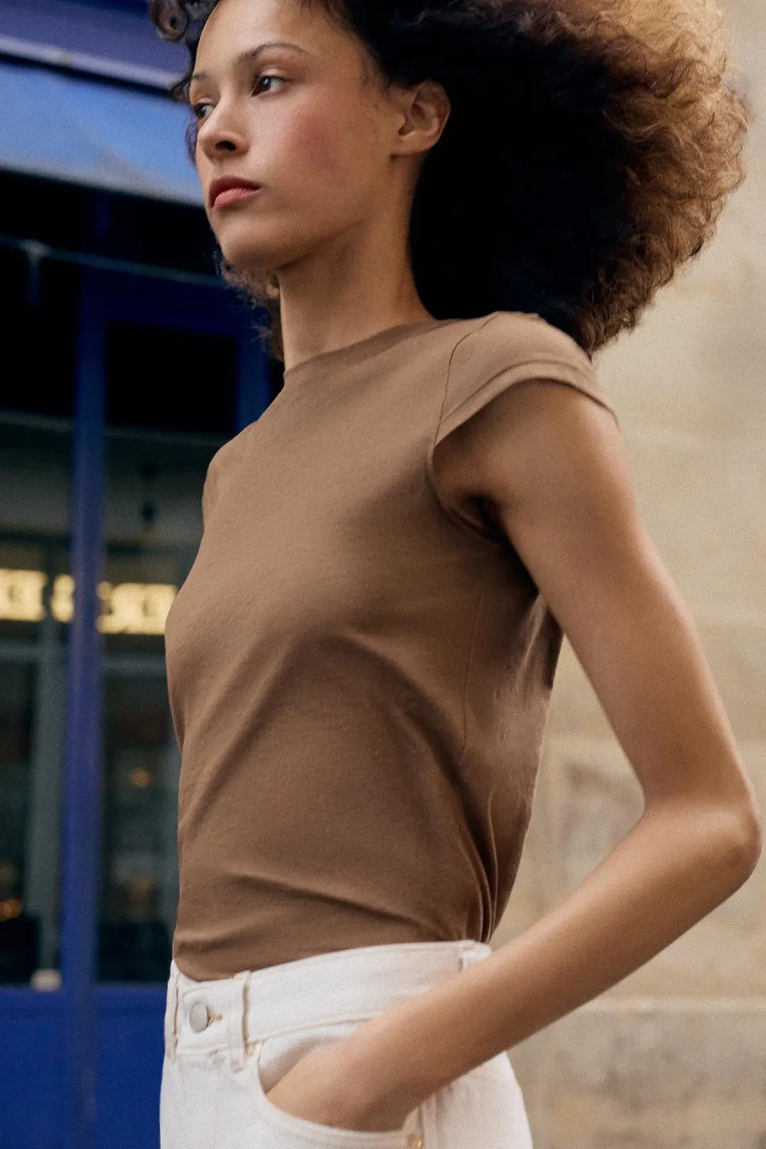 Футболка минималистичная с короткими рукавами, Zara