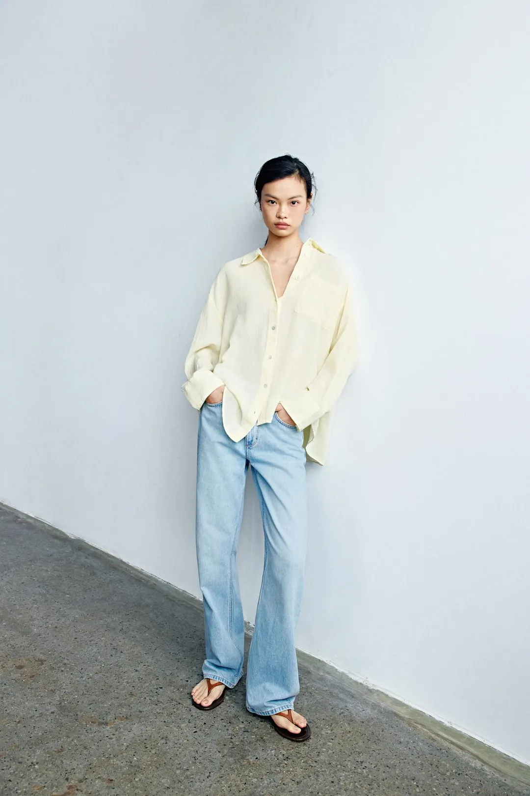 Джинсы классического кроя с высокой посадкой Z1975, Zara