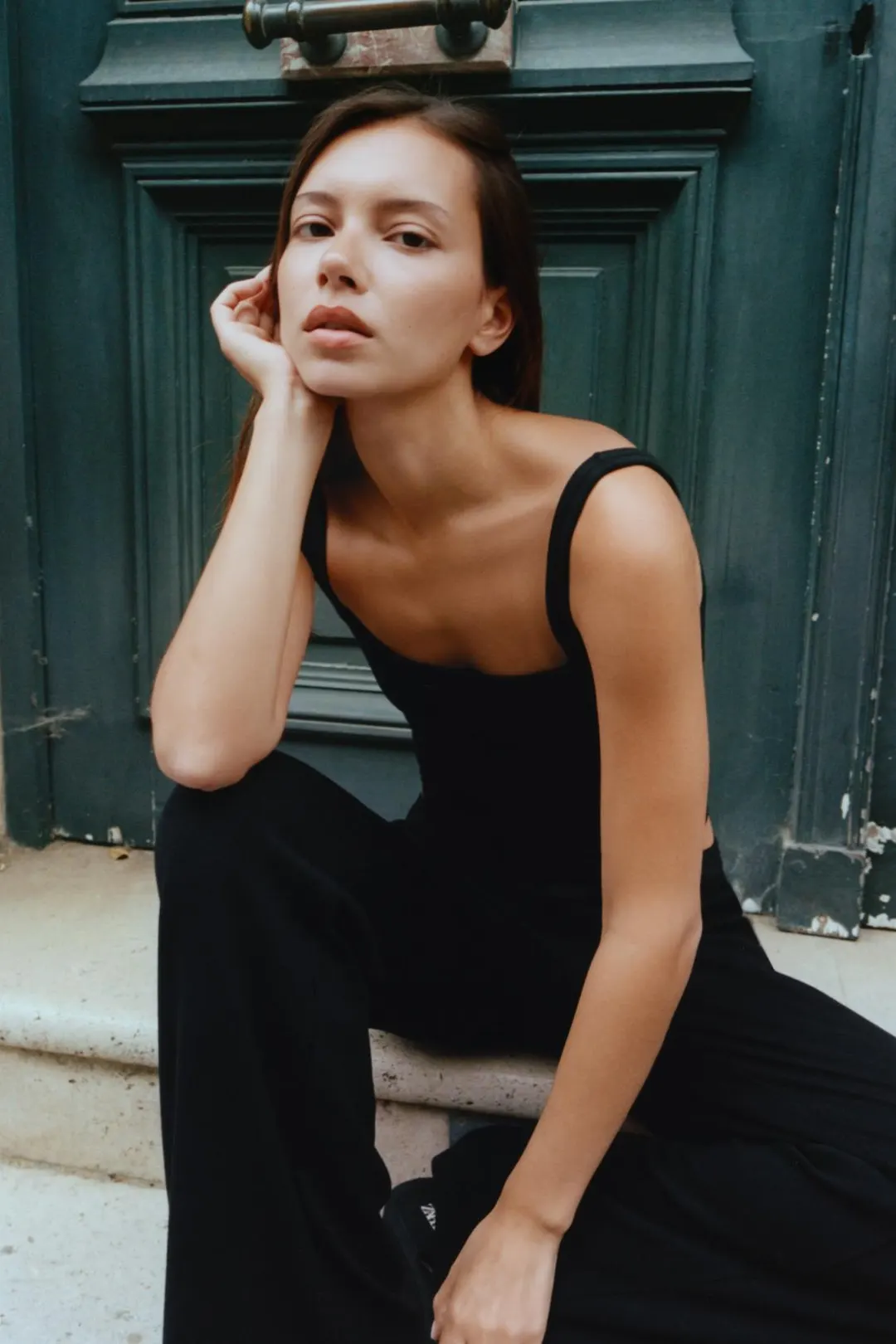 Брюки прямые в рубчик, Zara