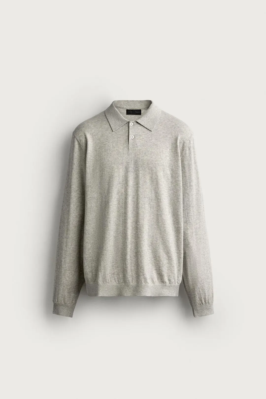 Вязаная футболка поло из хлопка и кашемира, Zara