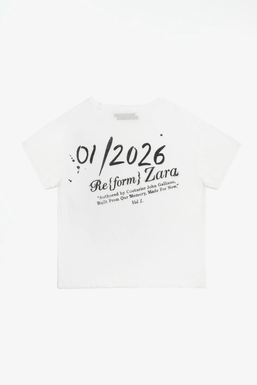 Укороченная футболка с принтом Limited Edition, Zara
