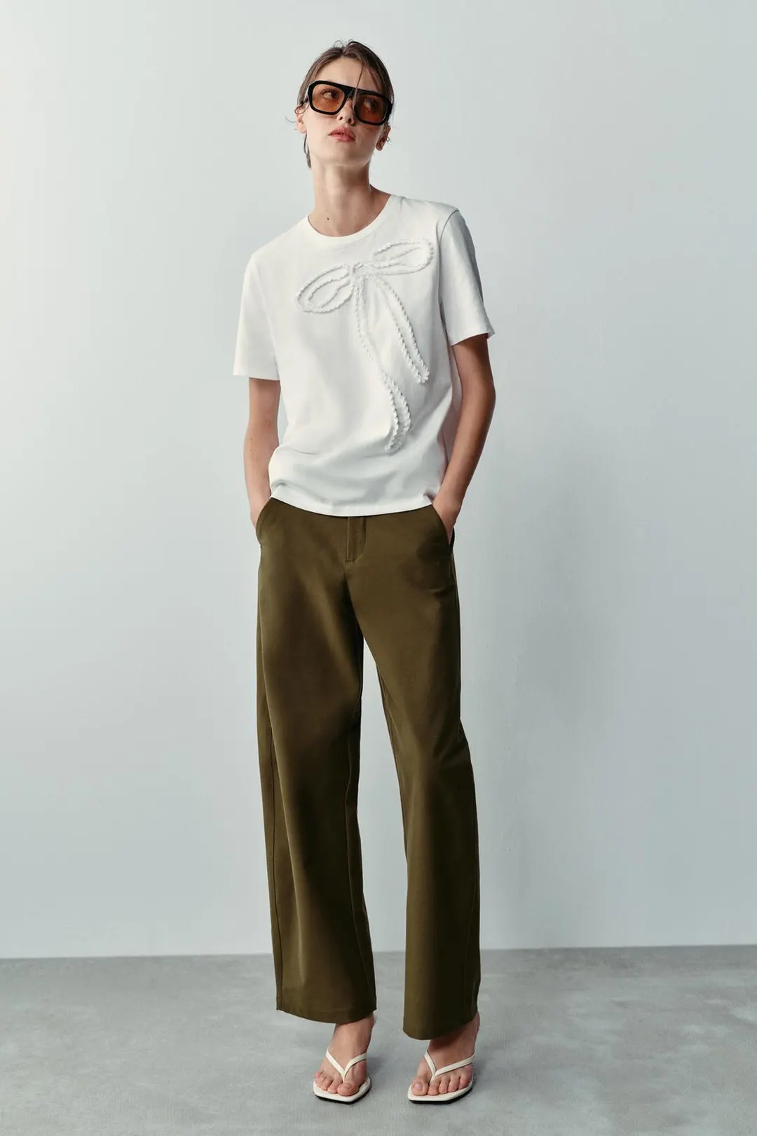 Футболка с бантом, Zara