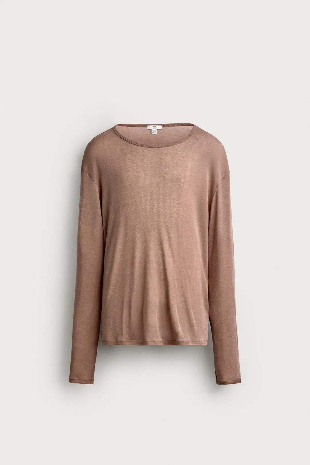 Футболка свободного кроя из лиоцелла и шерсти, Zara