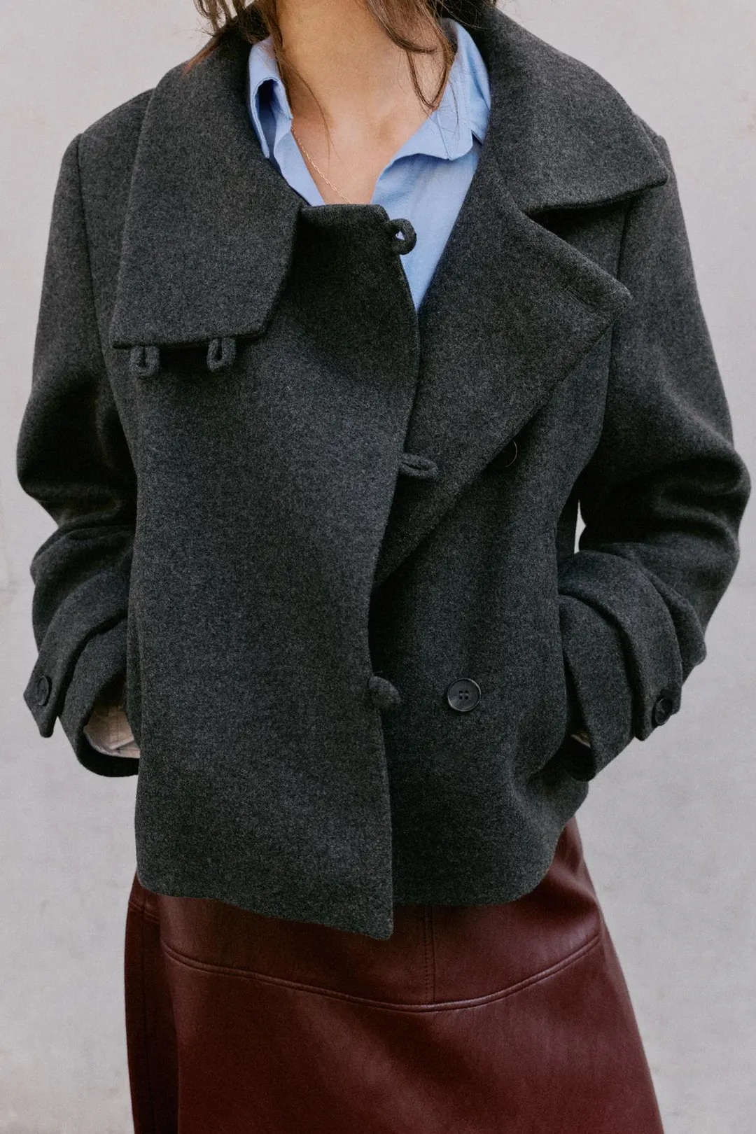 Мягкий двубортный жакет, Zara
