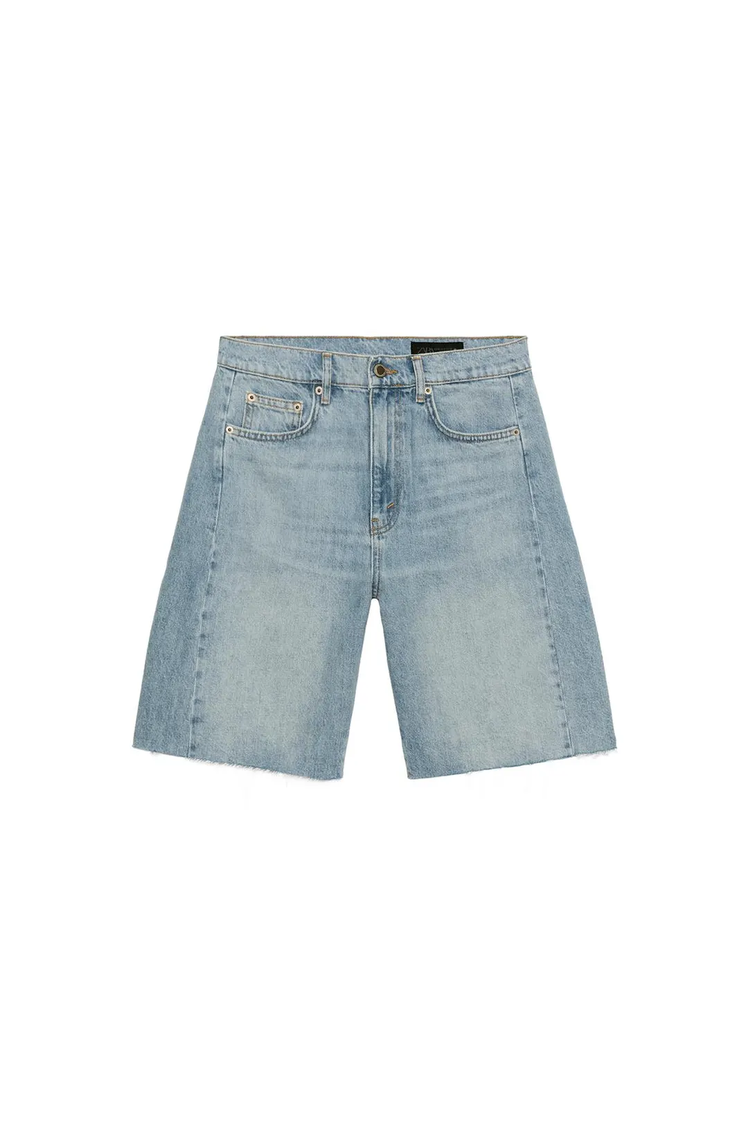 Джинсовые бермуды ZW Collection свободного кроя со средней посадкой, Zara