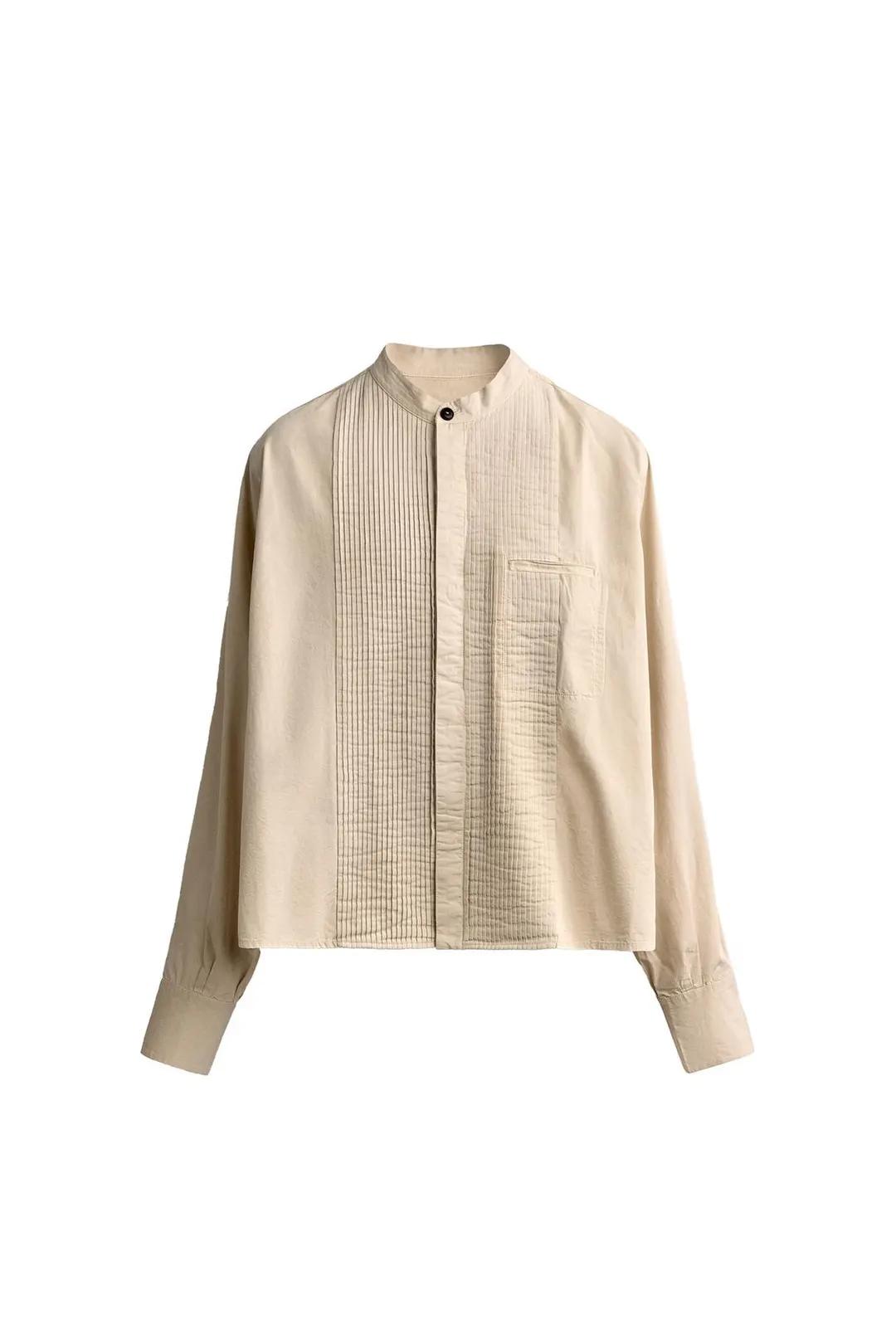 Рубашка прямоугольного кроя со складками, Zara