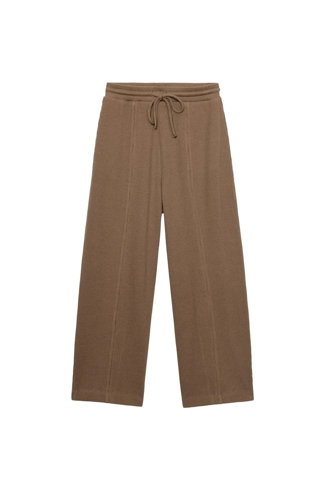Брюки широкого кроя вафельной вязки, Zara