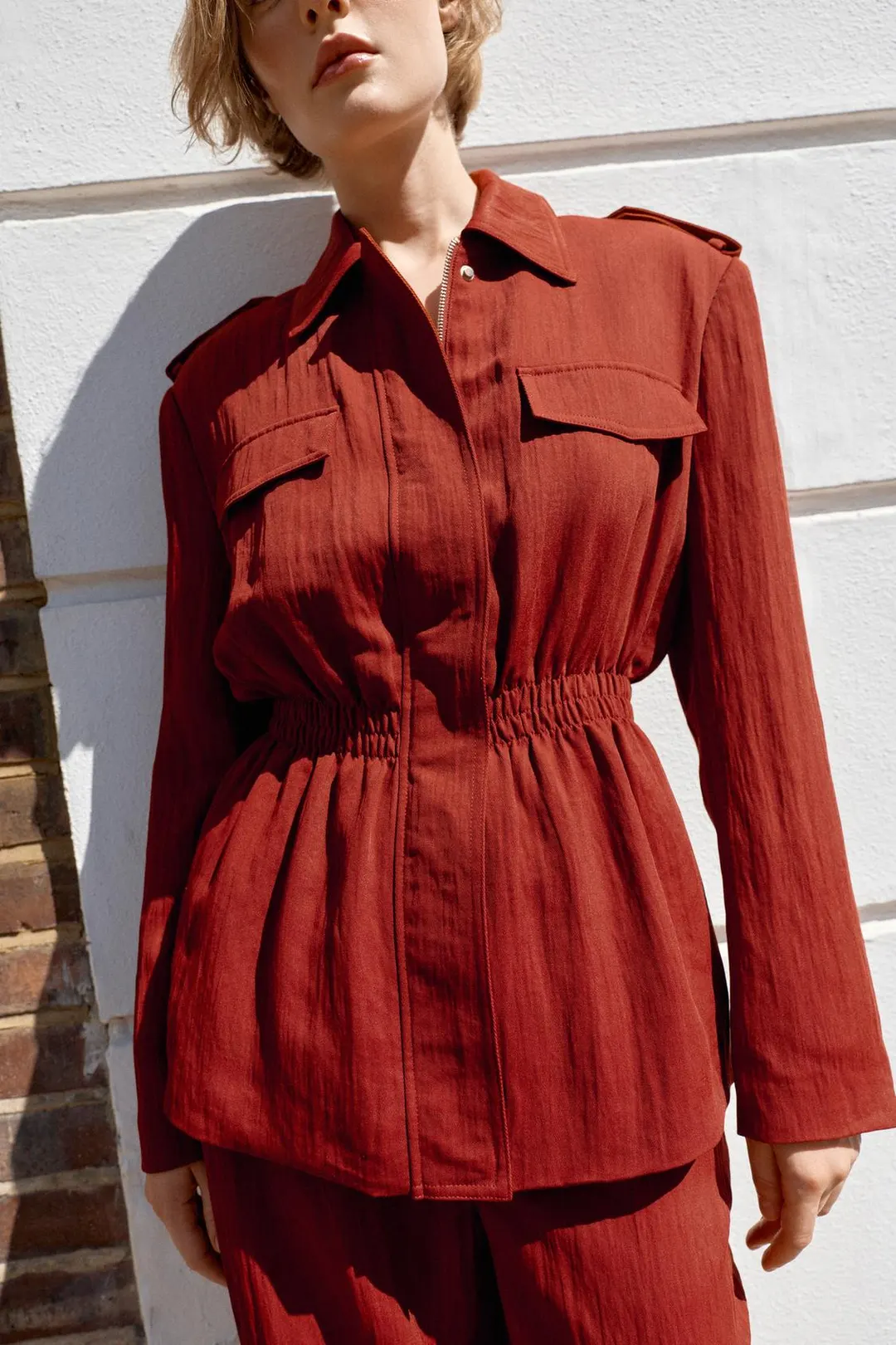 Куртка-сафари с подплечниками, Zara