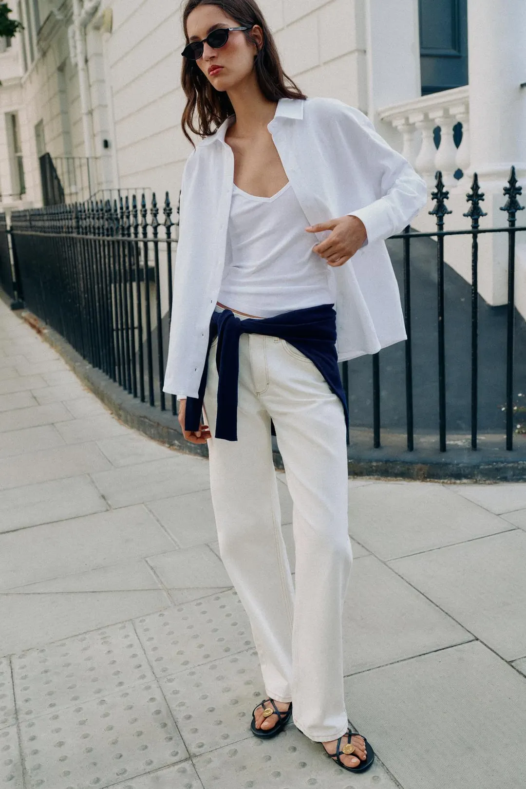 Рубашка на пуговицах из 100% хлопка, Zara