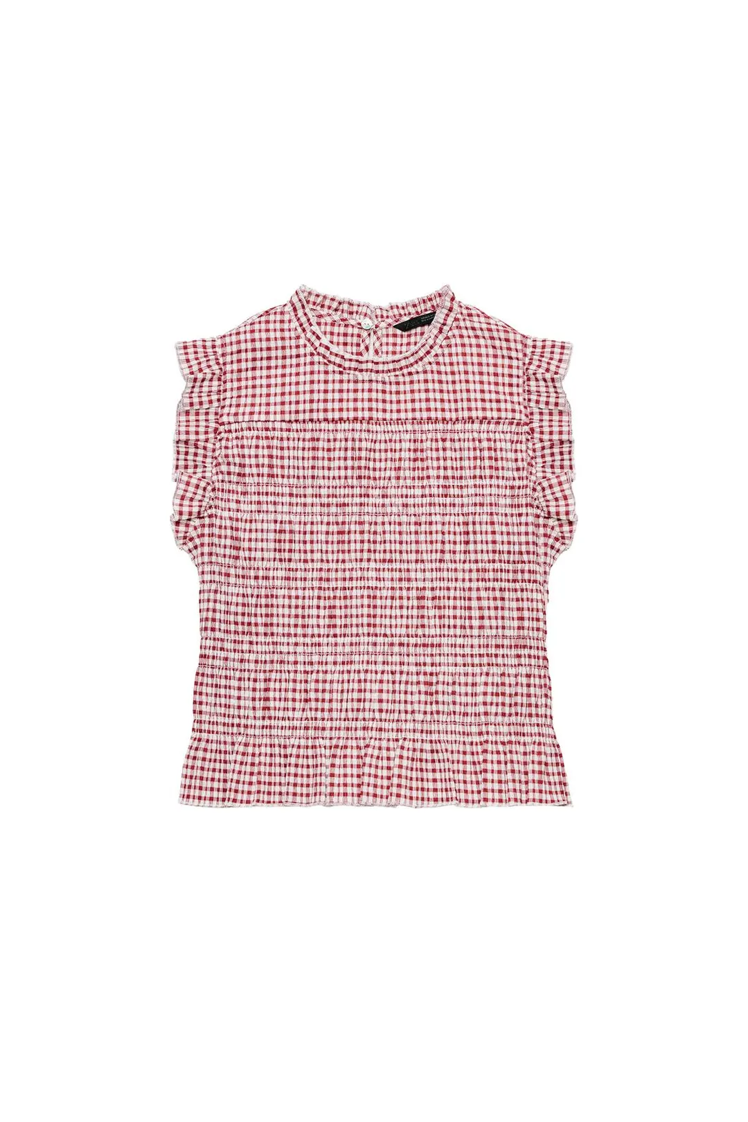 Топ в клетку виши со сборками, Zara