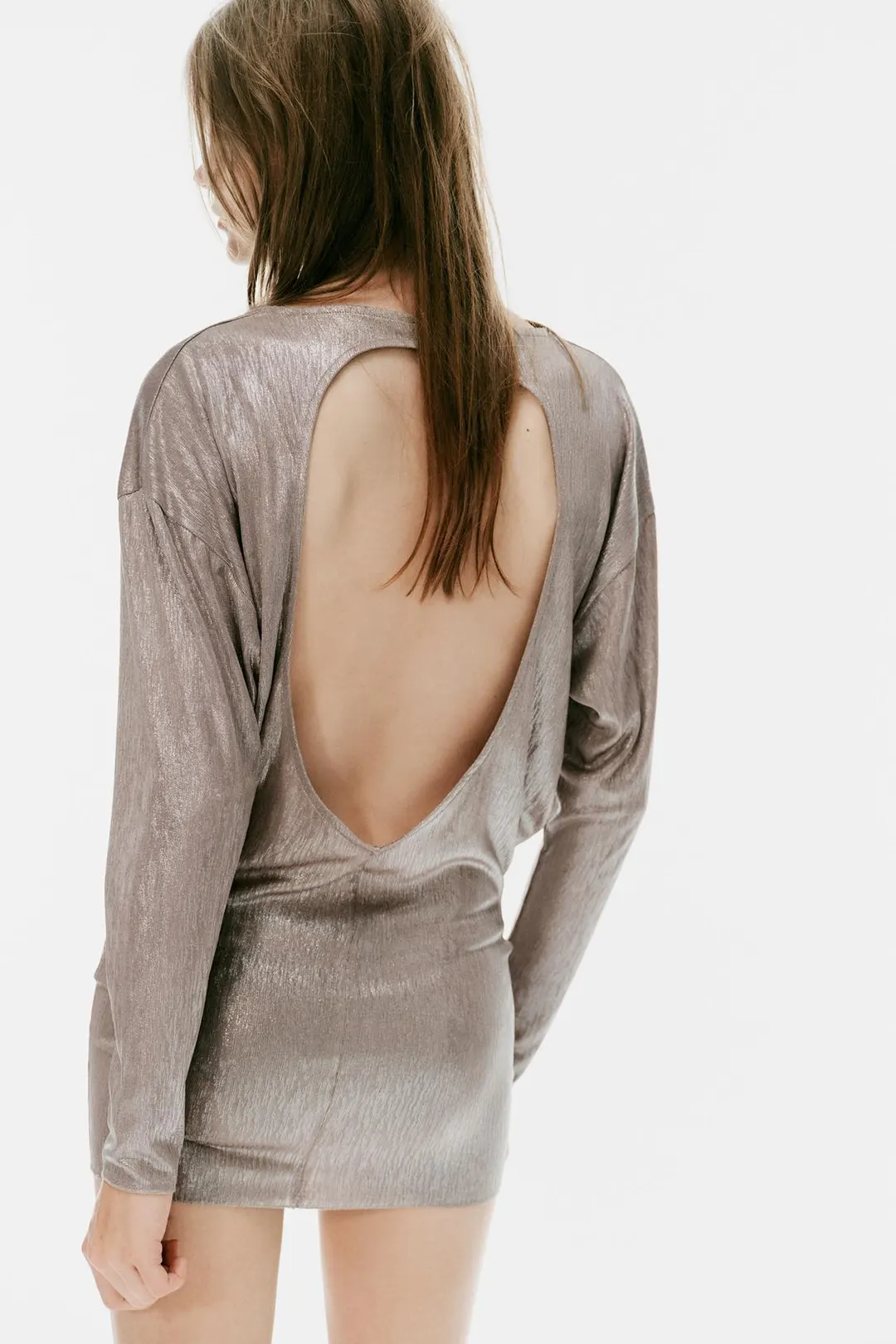 Топ с вырезами и эффектом металлик, Zara