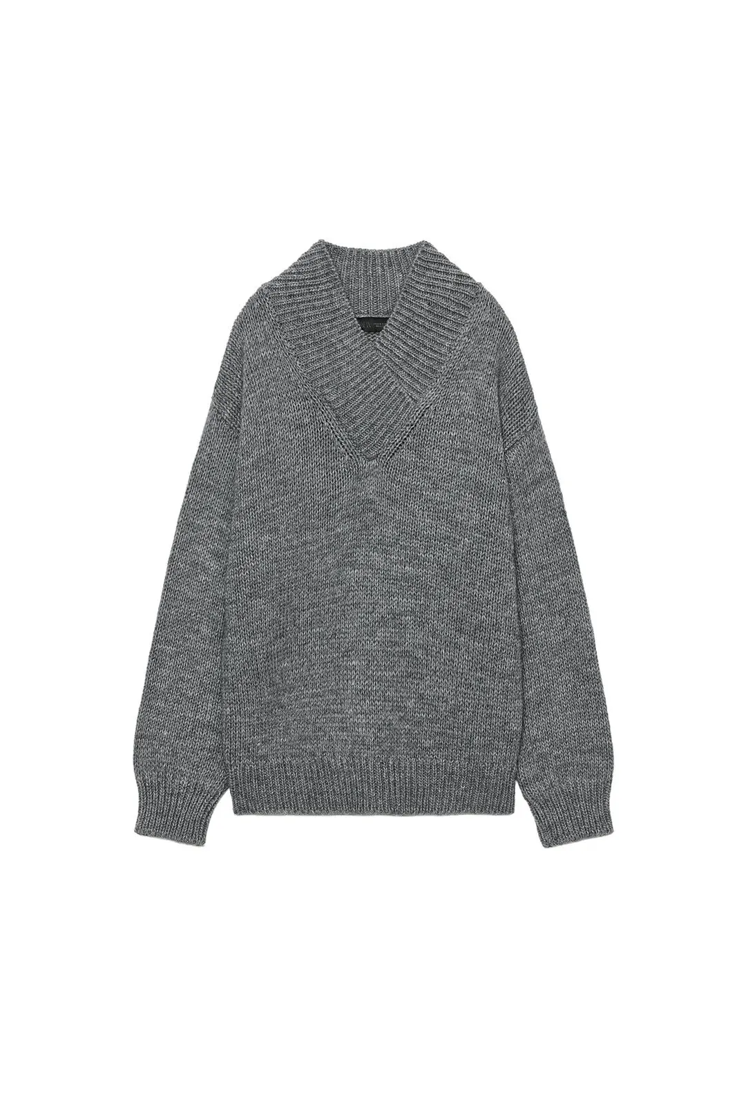 Вязаный свитер с V-образным вырезом, Zara