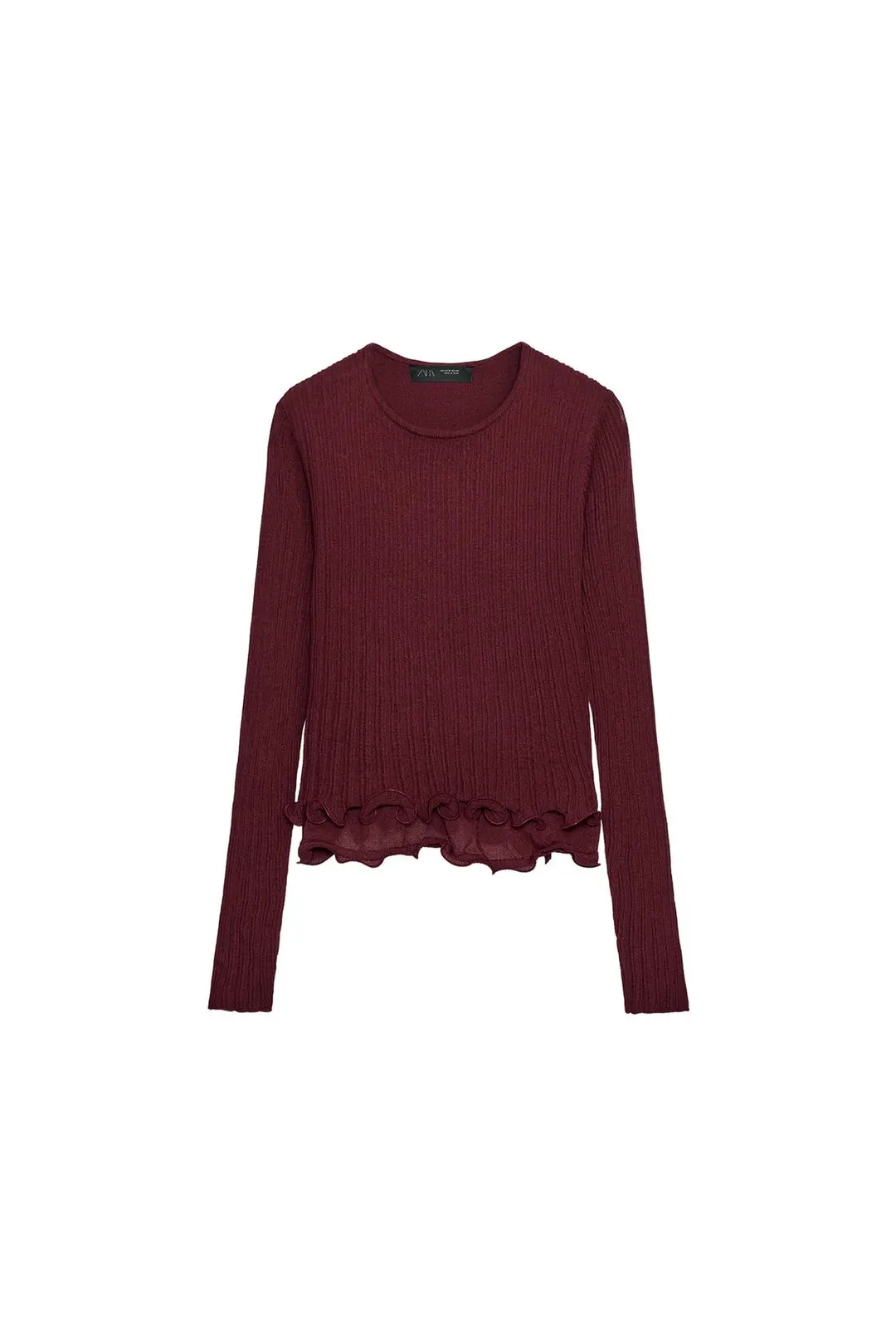 Вязаный джемпер с оборками, Zara