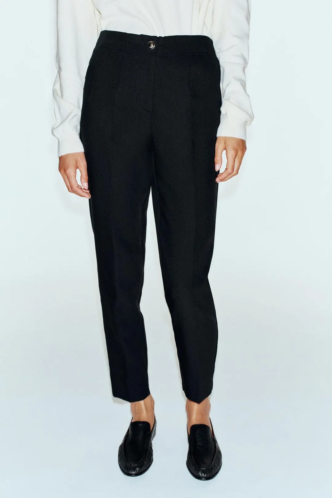 Укороченные брюки с высокой посадкой, Zara