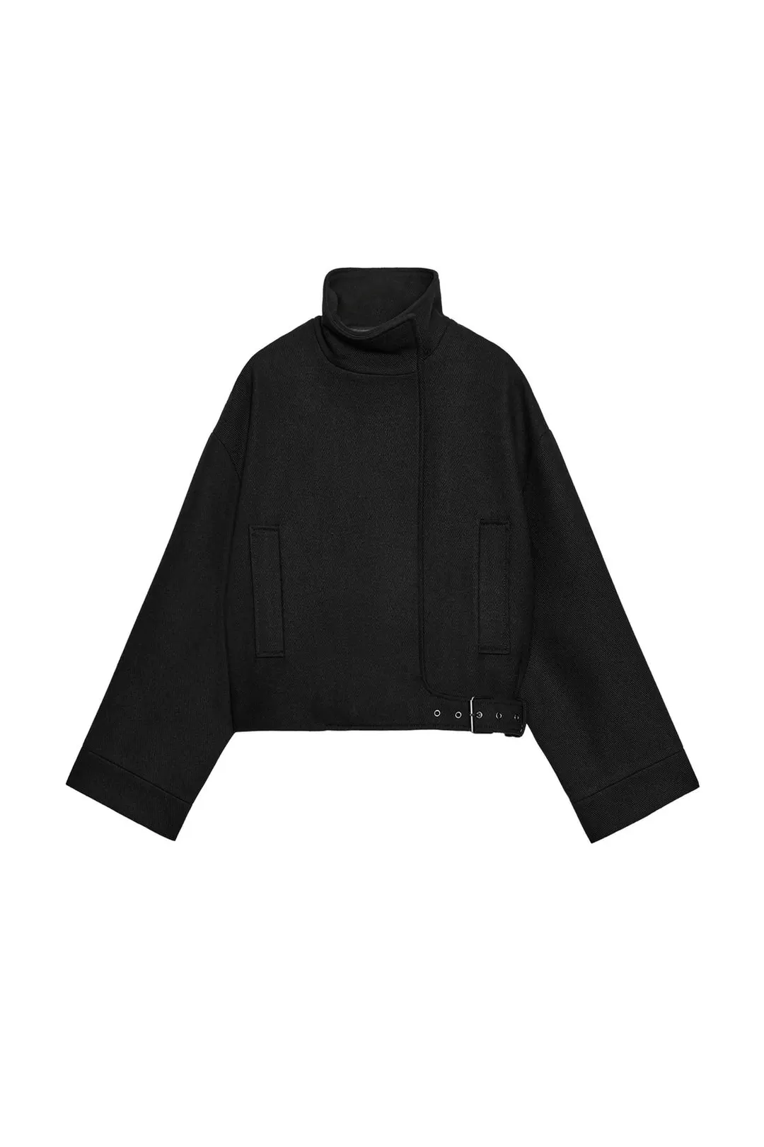 Куртка из смесовой шерсти с пряжкой ZW Collection, Zara