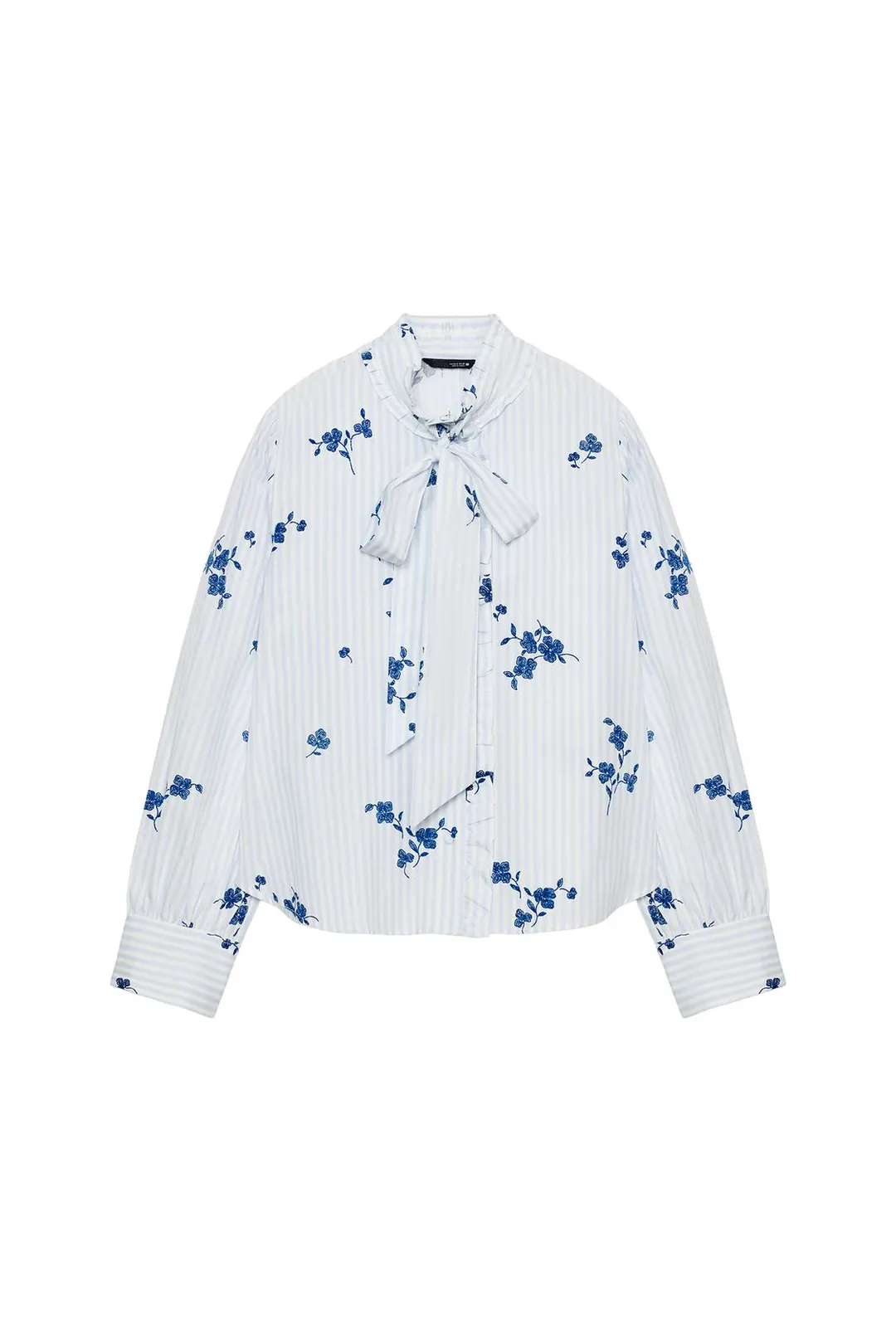 Блузка с цветочным принтом и завязками, Zara