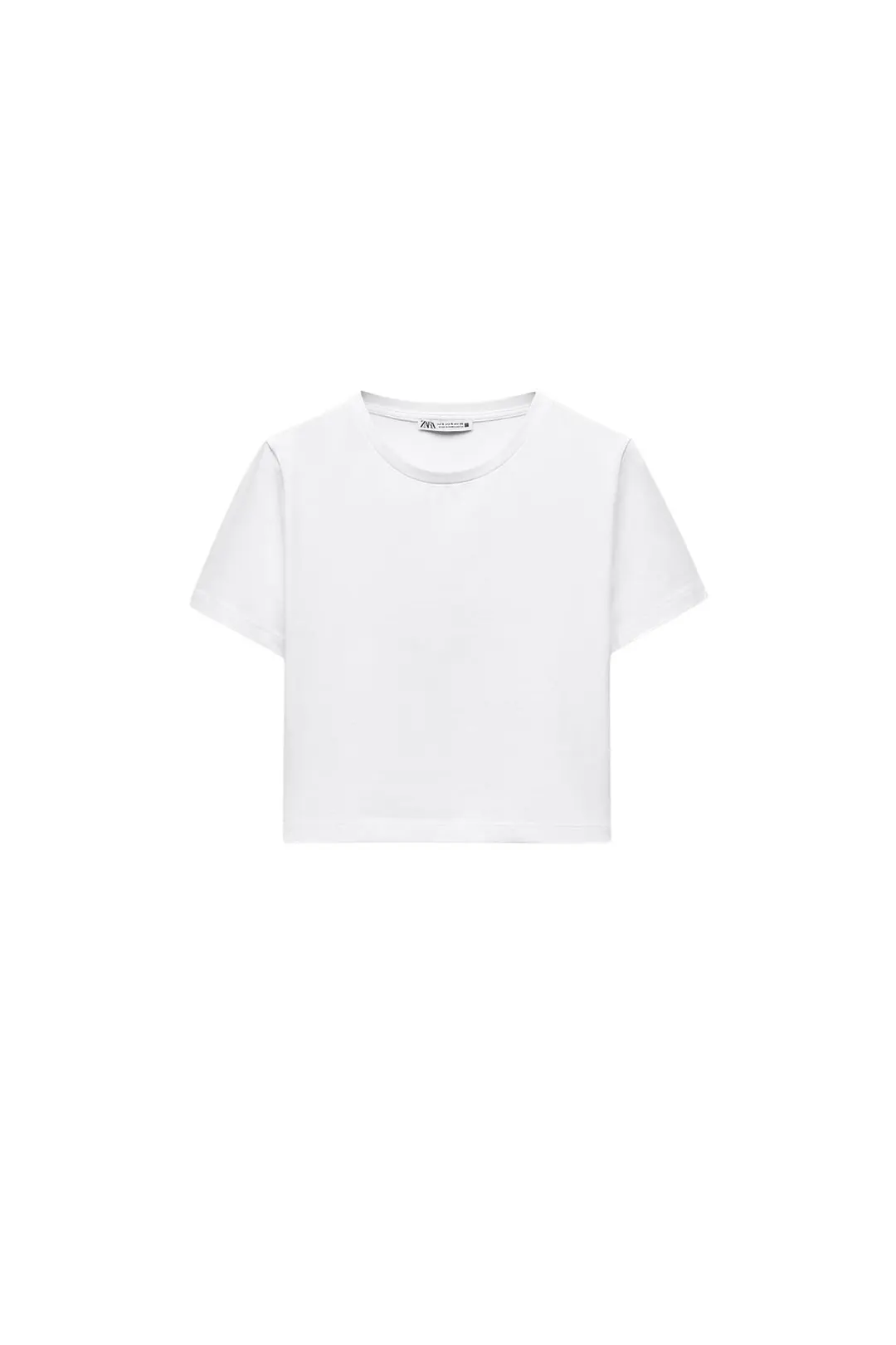 Укороченная футболка с короткими рукавами, Zara