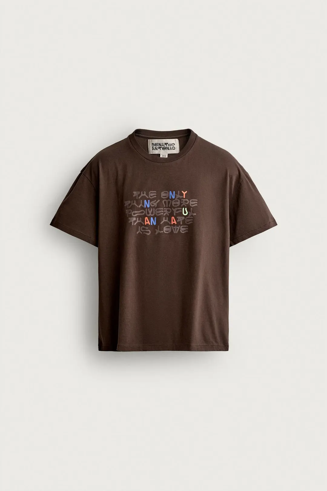Укороченная футболка с надписью Love, Zara