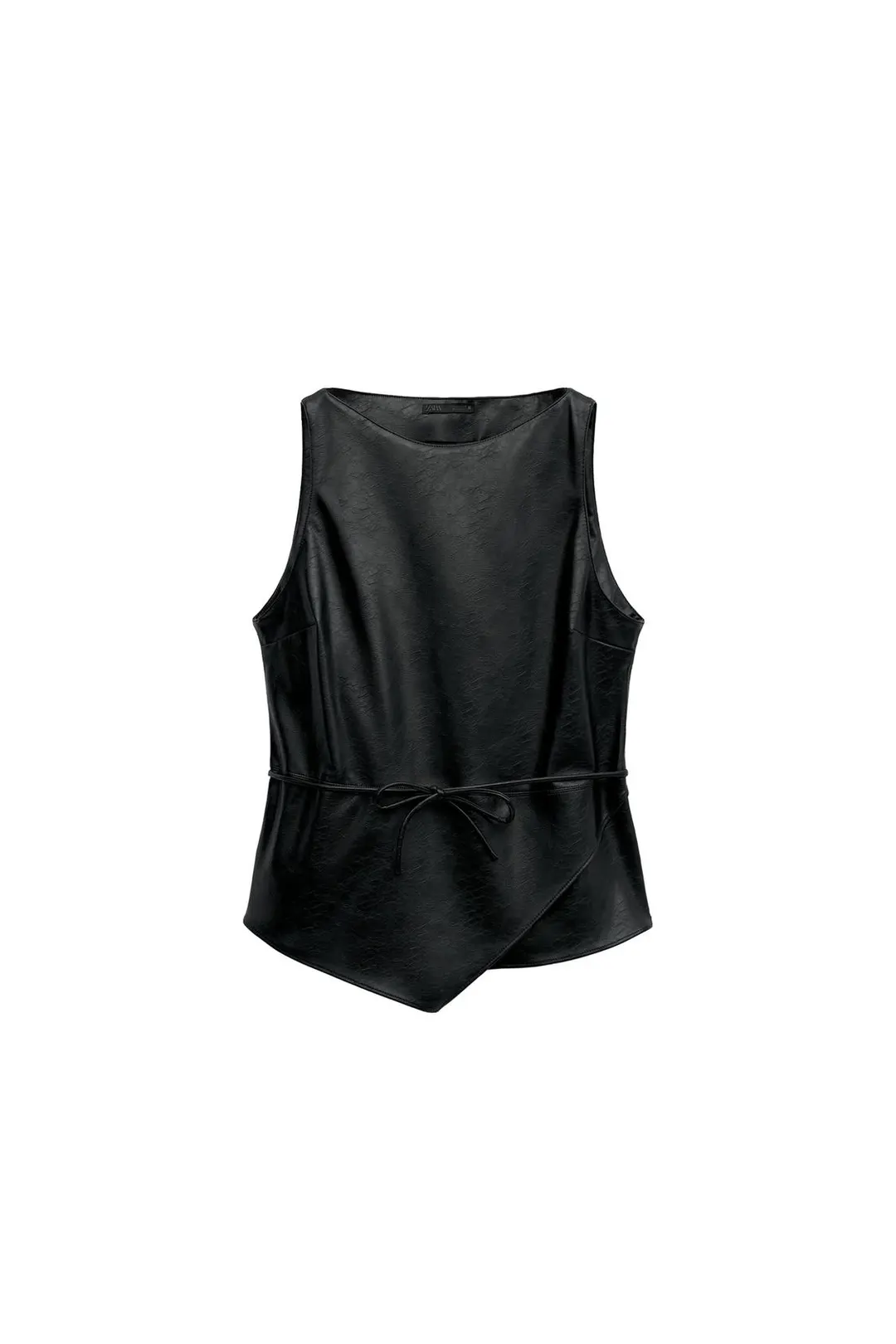 Топ под кожу с поясом, Zara