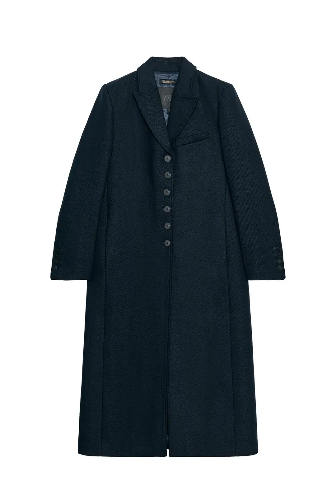 Длинное пальто из смесовой шерсти ZW Collection, Zara