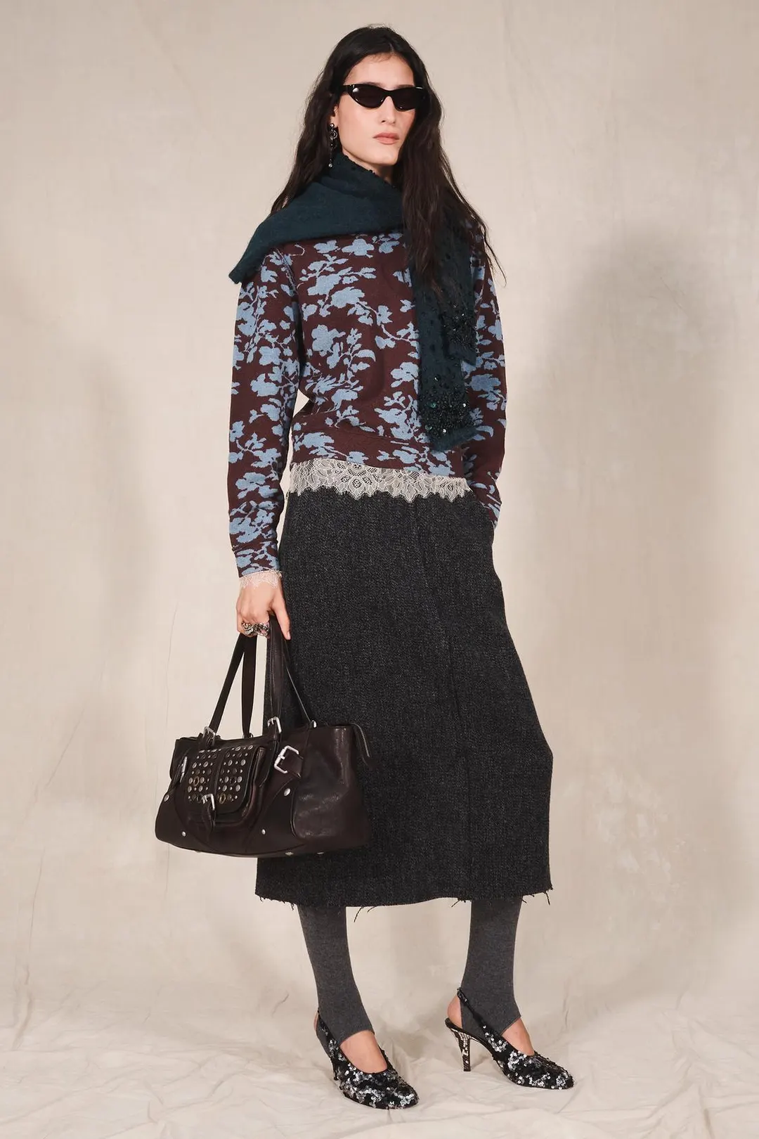 Шерстяной жаккардовый свитшот Limited Edition, Zara