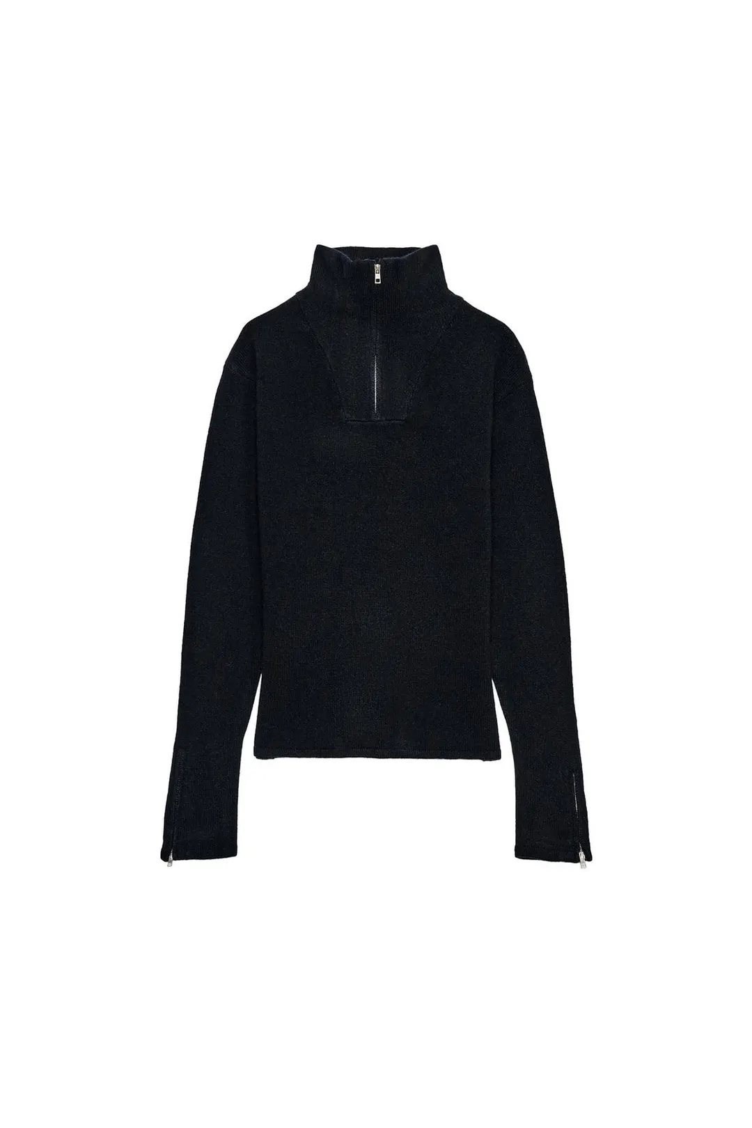 Свитер из 100% шерсти с молниями, Zara