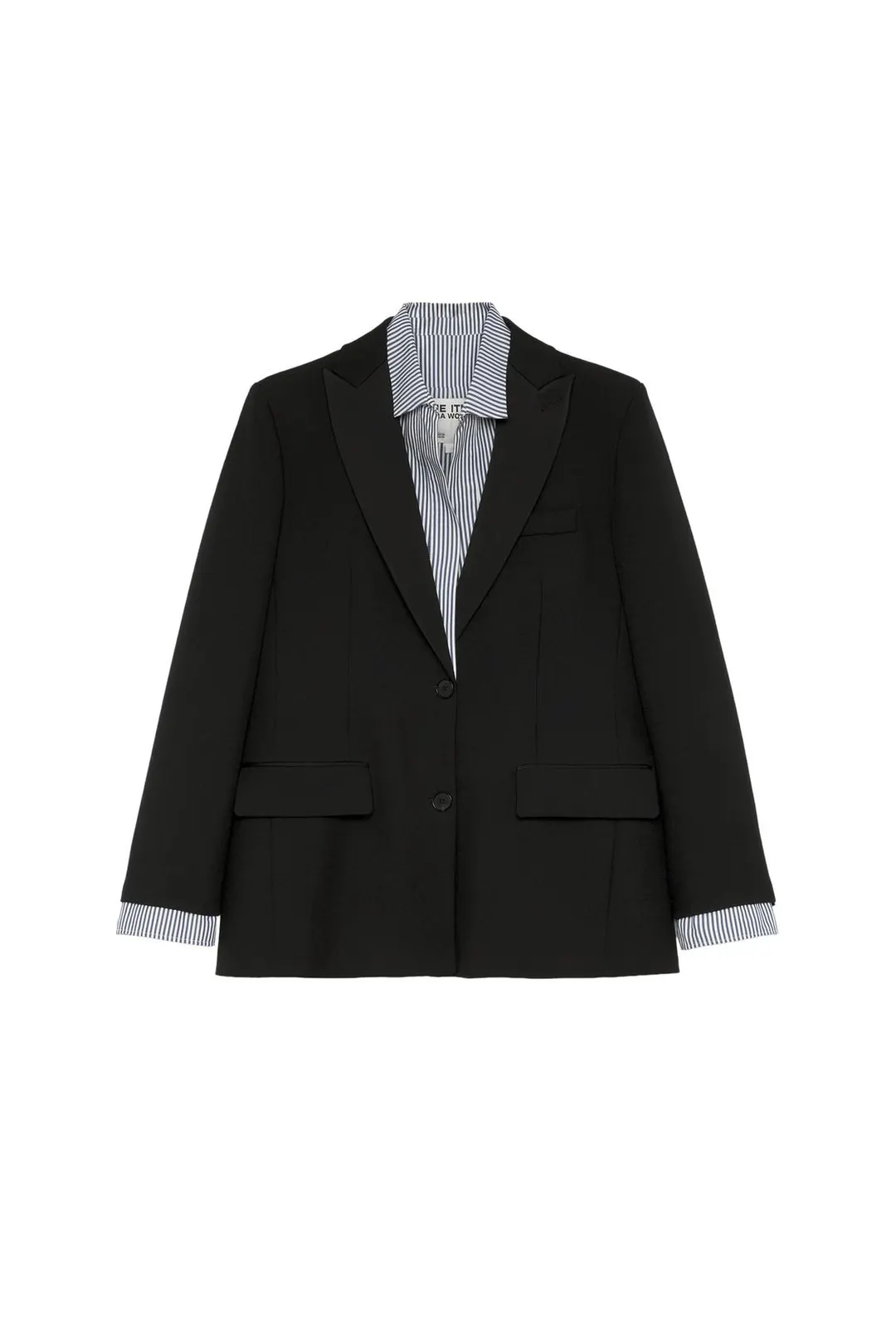 Блейзер из 100% шерсти с комбинированными деталями The Item Zara Woman, Zara