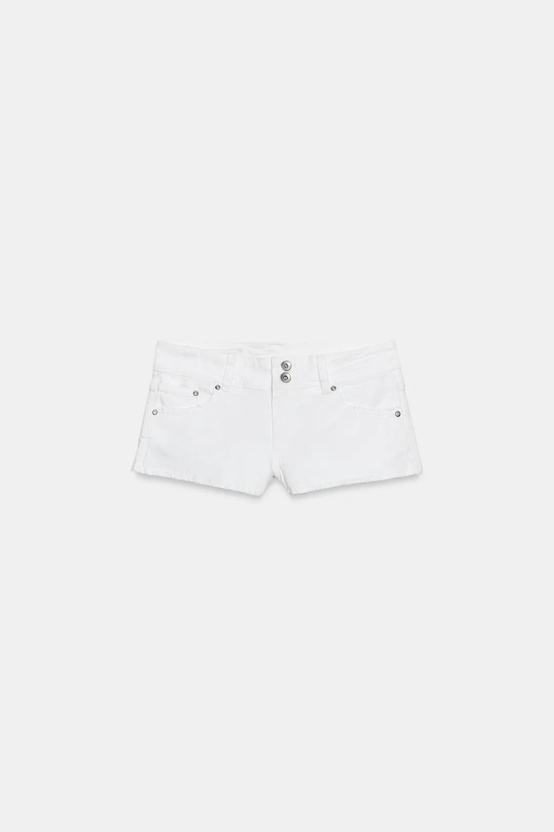 Джинсовые мини-шорты с низкой посадкой TRF, Zara