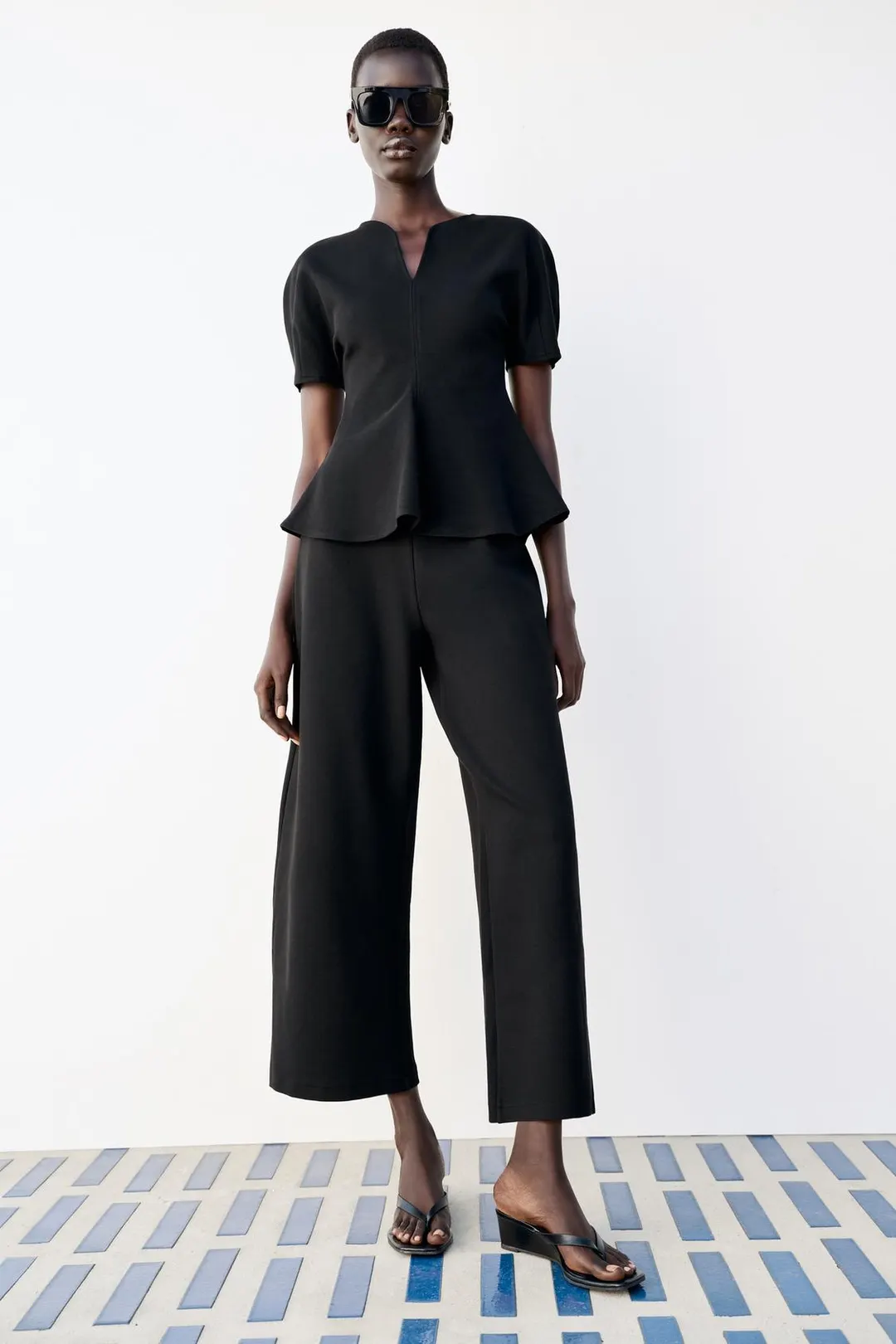 Брюки широкого кроя, Zara