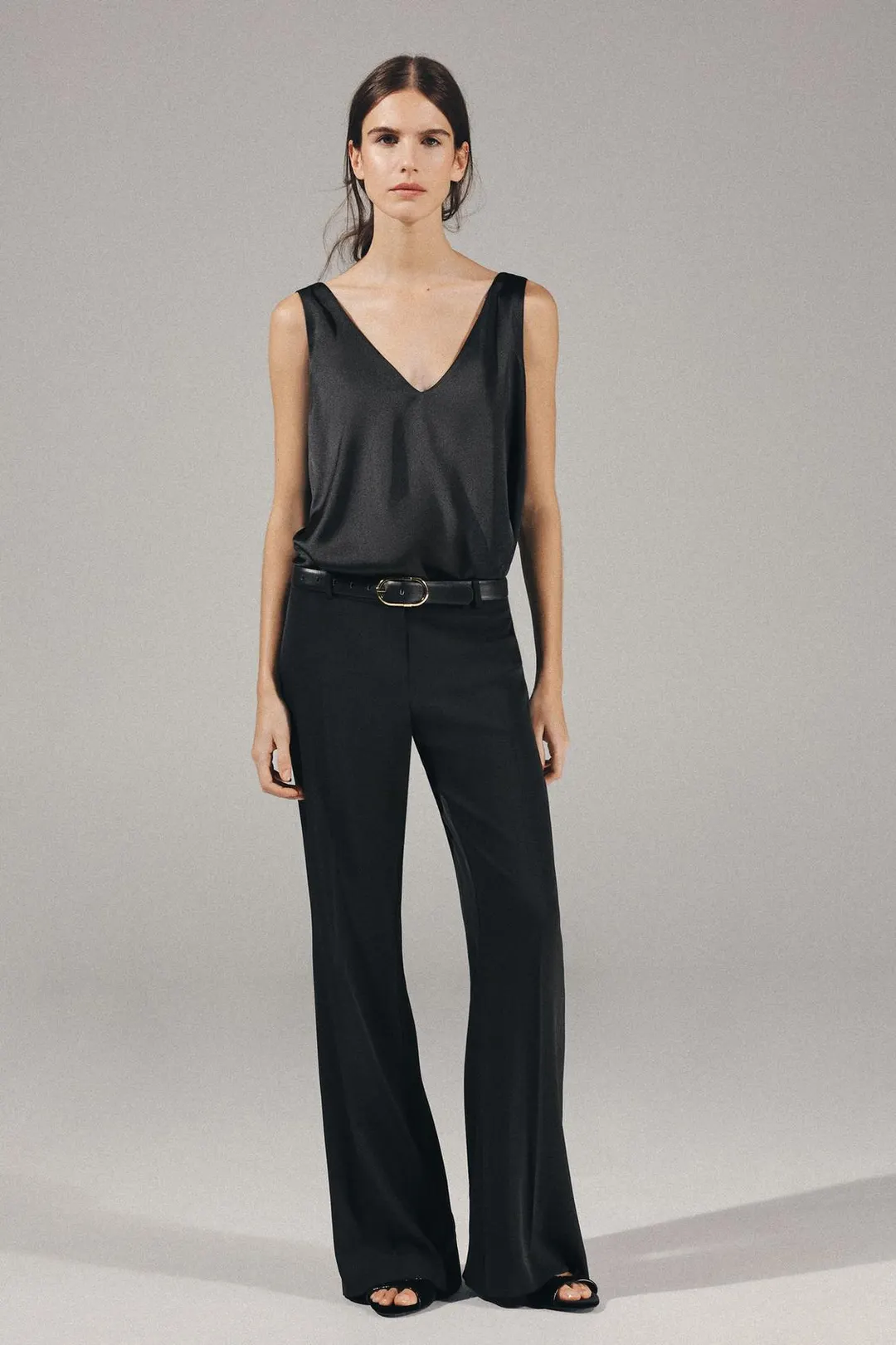Комбинированный комбинезон с поясом, Zara