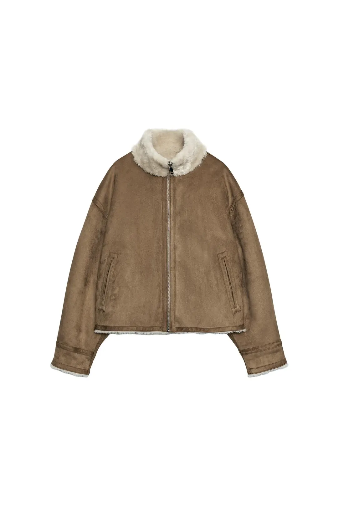 Двусторонняя куртка с высоким воротником, Zara