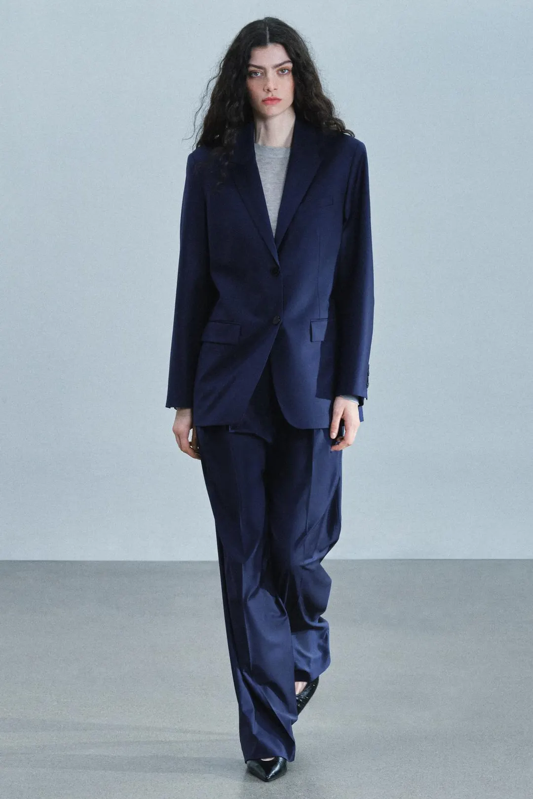 Прямой блейзер из смесовой шерсти ZW Collection, Zara