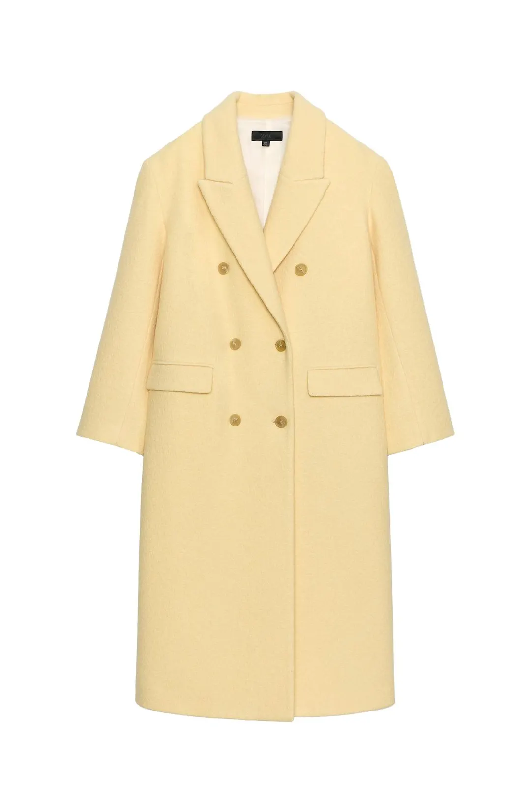 Пальто оверсайз из смесовой шерсти с подплечниками, Zara